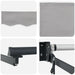 Marchiză Retractabilă Automată Gri vidaXL 350x250 cm, Material pentru Marchiză vidaXL de Înlocuire pentru Cadru de 3.5x2.5 m Gri Deschis - WALTI WALTI