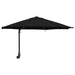 Parasol de Grădină Montat pe Perete cu LED-uri Negru 248 cm - WALTI WALTI