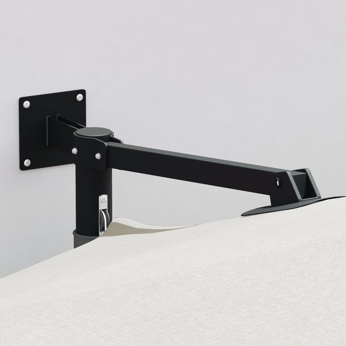 Umbrelă Cantilever Bej Poliester, Aluminiu Mare Pliabilă - WALTI WALTI