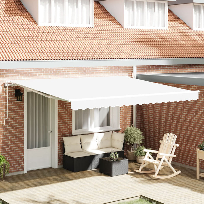 Marchiză retractabilă automată albă 400x300 cm, Schimburi pentru marchiză vidaXL de 4x3 m albă - WALTI WALTI