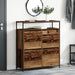 Cabinet pantofi cu 4 sertare pliante Lemn vechi 100x34x112 cm - WALTI WALTI