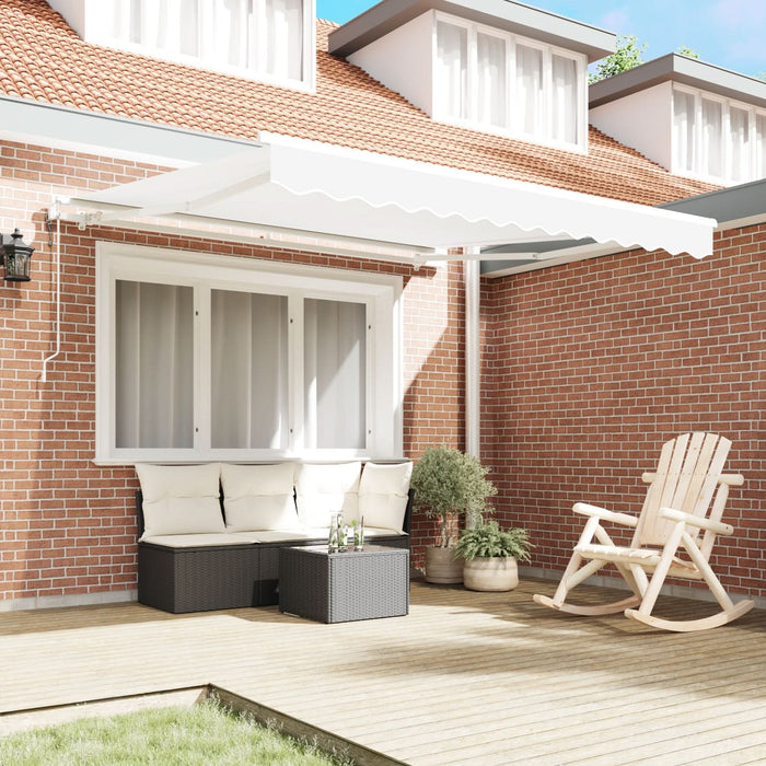 Marchiză retractabilă automată albă 300x250 cm, vidaXL Material de înlocuire pentru marchiză de 3x2.5 m Alb - WALTI WALTI