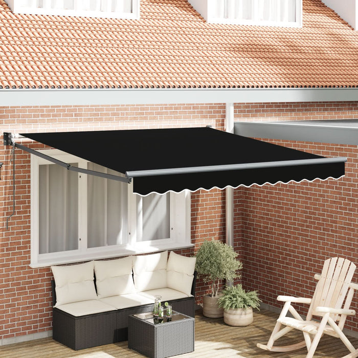 Marchiza retractabilă automată vidaXL Neagră 350x250 cm, Material de înlocuire pentru marchiză vidaXL pentru cadrul de 3.5x2.5 m Negru - WALTI WALTI