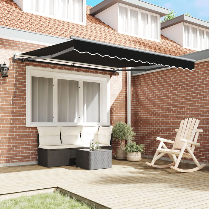 Marchiză retractabilă automată vidaXL neagră 350x250 cm, Țesătură de schimb pentru marchiză vidaXL pentru cadru de 3.5x2.5 m negru - WALTI WALTI