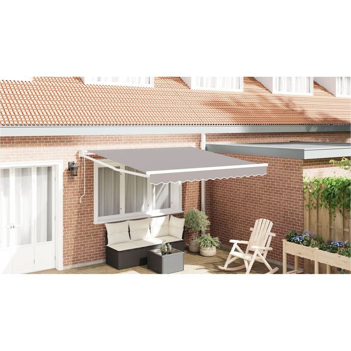 Marquiza retractabilă Gri 350x250 cm, vidaXL Țesătură de înlocuire pentru marquiza cu cadru de 3.5x2.5 m Gri deschis - WALTI WALTI