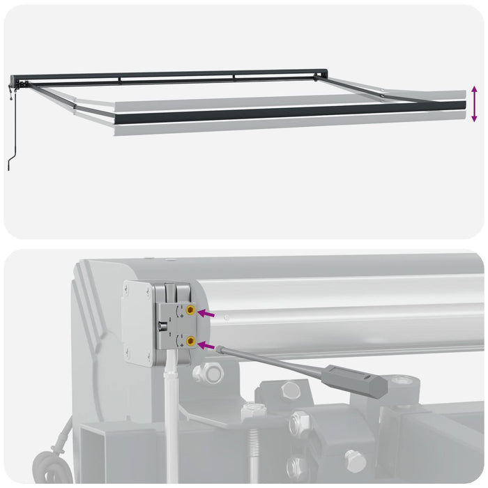 Marchiză retractabilă automată roșie 400x300 cm, Material de înlocuire pentru marchiză vidaXL pentru cadru de 4x3 m roșie - WALTI WALTI