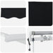 Marchiză retractabilă automată neagră 350x250 cm, vidaXL Material de înlocuire pentru marchiză de 3,5x2,5 m Cadru negru - WALTI WALTI