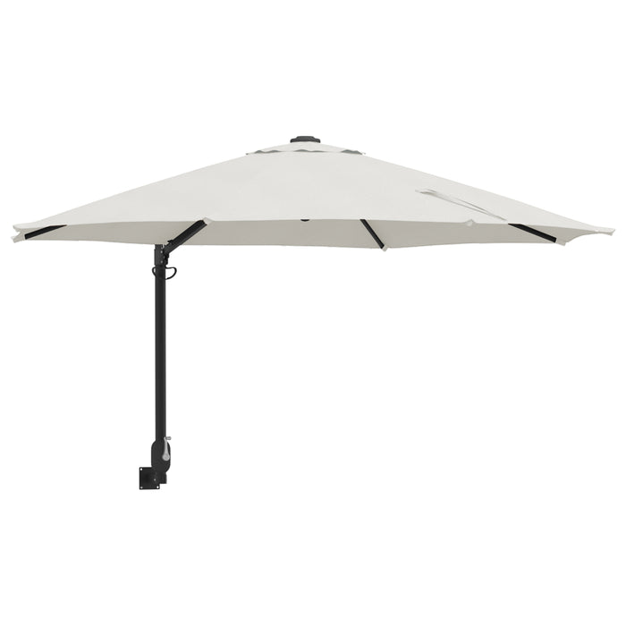 Umbrelă Cantilever Bej Poliester, Aluminiu Mare Pliabilă - WALTI WALTI