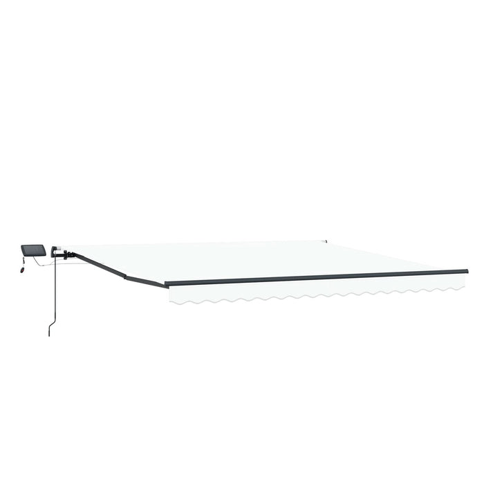 Marchiză manuală retractabilă cu LED Alb 450x300 cm, vidaXL Material de înlocuire pentru marchiză de 4.5x3 m Alb - WALTI WALTI