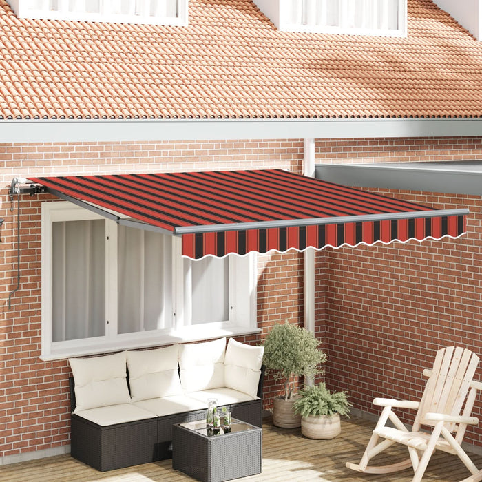 Marchiză Retractabilă Automată Portocalie și Maronie 350x250 cm - WALTI WALTI