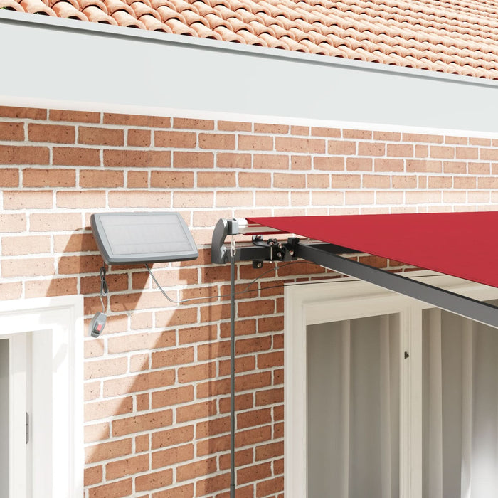 Marchiză Manuală Retractabilă cu LED Roșie 350x250 cm, Țesătură de Înlocuire pentru Marchiza vidaXL pentru Cadru de 3.5x2.5 m Roșie - WALTI WALTI