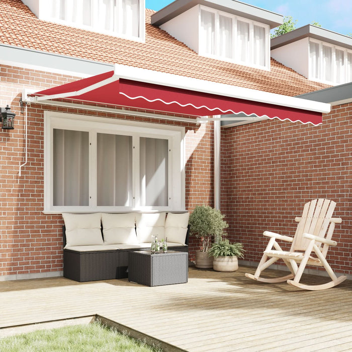 Marchiză retractabilă automată roșie 300x250 cm, vidaXL Material de înlocuire pentru marchiză de 3x2,5 m cadru roșu - WALTI WALTI