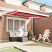 Marchiză retractabilă automată roșie 300x250 cm, vidaXL Material de înlocuire pentru marchiză de 3x2,5 m cadru roșu - WALTI WALTI