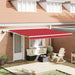 Marciză manuală retractabilă vidaXL cu LED Roșie 400x300 cm, Țesătură de schimb pentru marciză vidaXL 4x3 m Roșie - WALTI WALTI