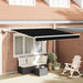 Marchiză manuală retractabilă cu LED neagră 300x250 cm, vidaXL Material de înlocuire pentru marchiză de 3x2.5 m cadru negru - WALTI WALTI