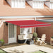Marciză retractabilă automată cu LED roșie 400x300 cm, ViaXL Material de înlocuire pentru marciză de 4x3 m roșie - WALTI WALTI