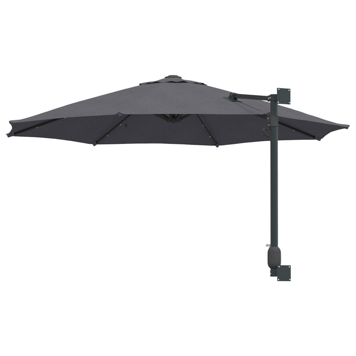 Umbrelă de Grădină Montată pe Perete cu LED-uri Antracit 248 cm - WALTI WALTI