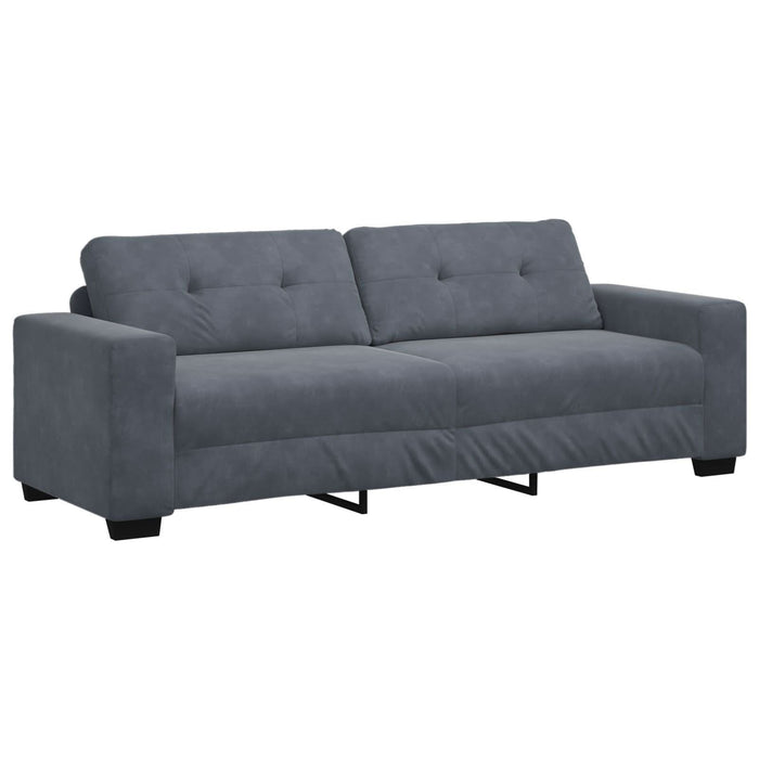 Set canapea, 3 piese, perne gri închis, catifea - WALTI WALTI