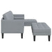 Set de canapea de 2 piese cu perne din material textil gri deschis - WALTI WALTI