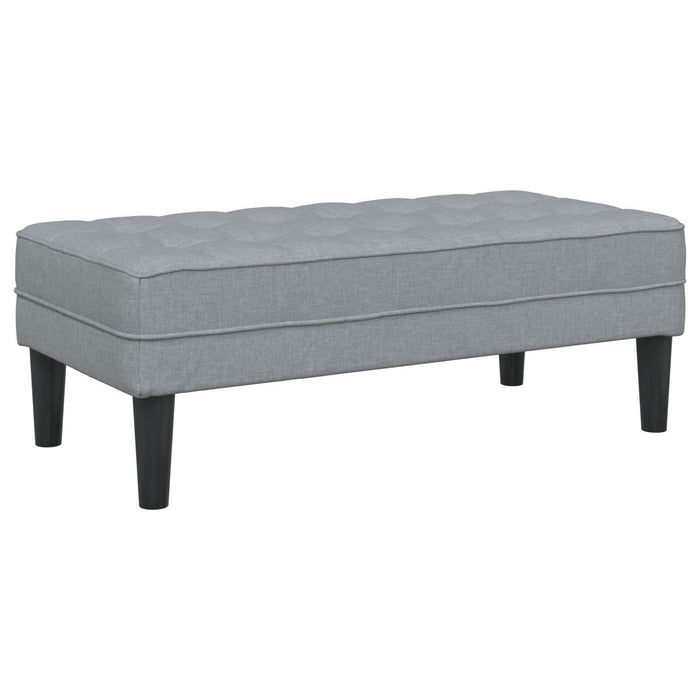 Set de canapea de 2 piese cu perne din material textil gri deschis - WALTI WALTI