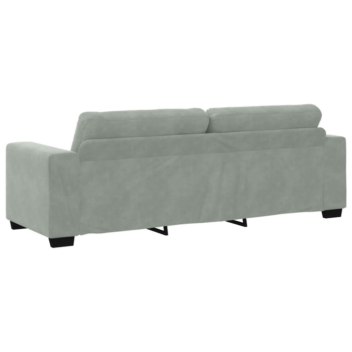 Set canapea, 3 piese, perne gri deschis, catifea - WALTI WALTI