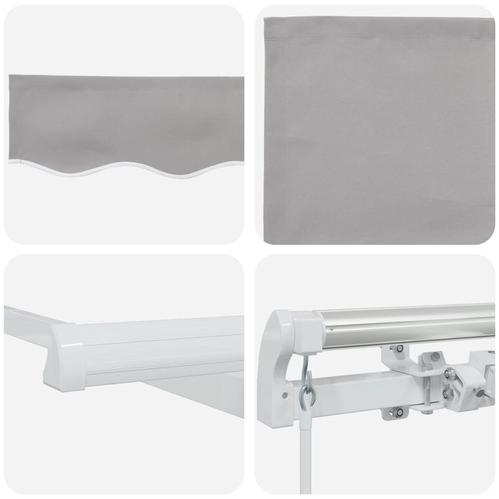 Marchiza manuală retractabilă vidaXL gri deschis 400x300 cm, Material de înlocuire pentru marchiza vidaXL pentru cadru de 4x3 m gri deschis - WALTI WALTI