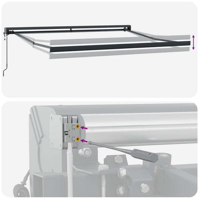 Marcheza retractabilă automată roșie 300x250 cm, vidaXL Țesătură de înlocuire pentru marcheza cu cadru de 3x2,5 m roșie - WALTI WALTI