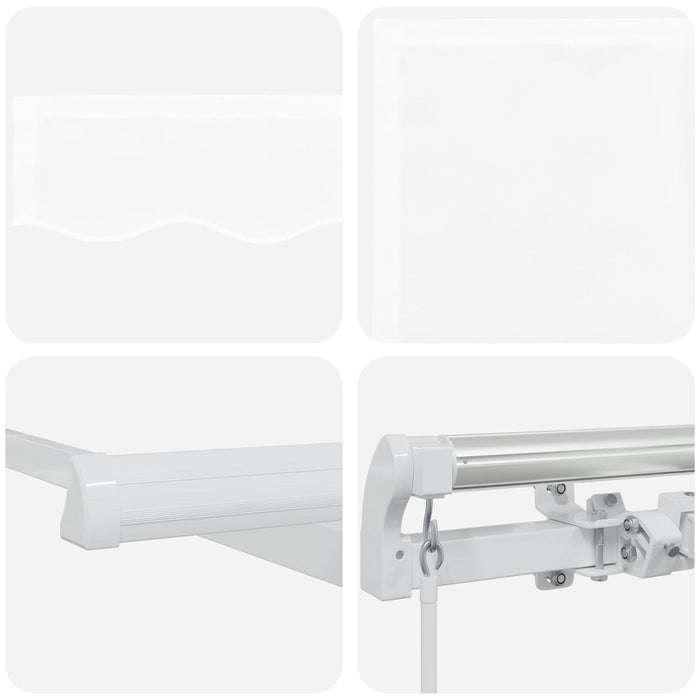 marchiză manuală retractabilă albă 450x300 cm, vidaXL husă de înlocuire pentru cadrul de 4,5x3 m alb - WALTI WALTI