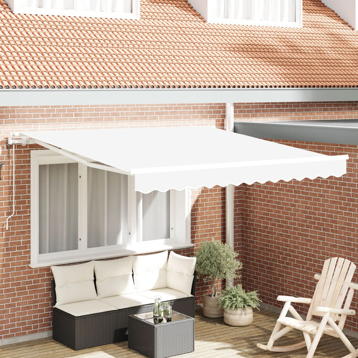 Marchiză retractabilă automată albă 300x250 cm, vidaXL Material de înlocuire pentru marchiză de 3x2.5 m Alb - WALTI WALTI