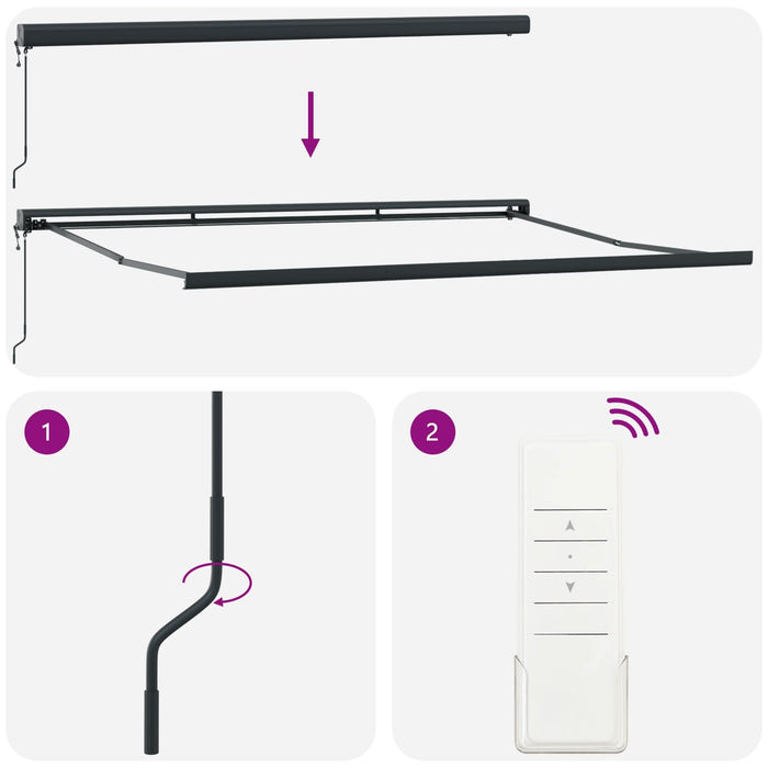 Marchiză retractabilă automată roșie 400x300 cm, Material de înlocuire pentru marchiză vidaXL pentru cadru de 4x3 m roșie - WALTI WALTI