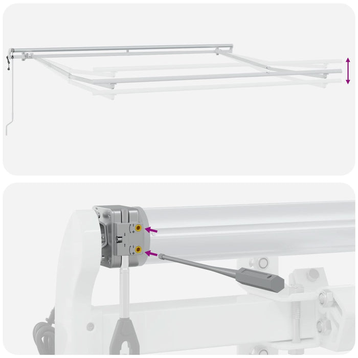 Marchiză retractabilă automată albă 350x250 cm, Parte de înlocuire pentru marchiză vidaXL pentru cadru de 3.5x2.5 m alb - WALTI WALTI