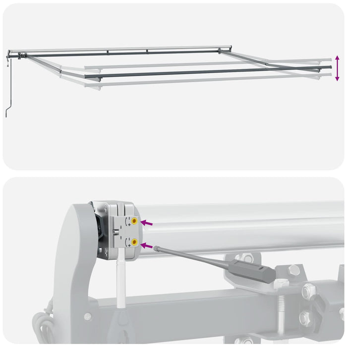 Marchiză automată retractabilă roșie 400x300 cm, vidaXL Material de înlocuire pentru marchiză 4x3 m cadru roșu - WALTI WALTI