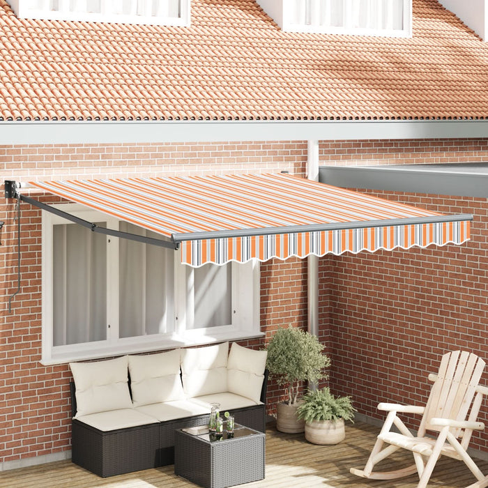 Marchiza retractabilă automată cu dungi multicolore 350x250 cm - WALTI WALTI