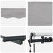Cort retractabil automatic vidaXL gri deschis 350x250 cm, Țesătura de înlocuire pentru cort vidaXL pentru cadru de 3,5x2,5 m gri deschis - WALTI WALTI