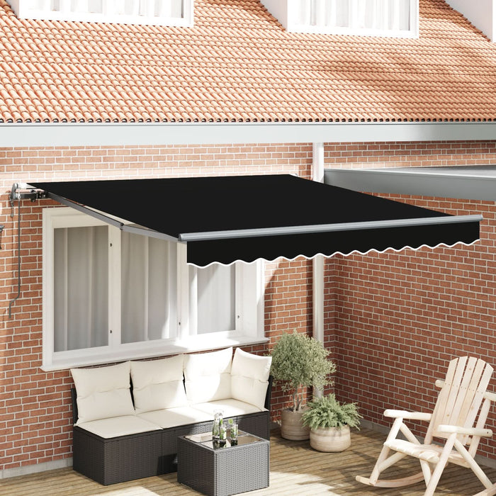 Marchiză retractabilă automată vidaXL neagră 350x250 cm, Țesătură de schimb pentru marchiză vidaXL pentru cadru de 3.5x2.5 m negru - WALTI WALTI