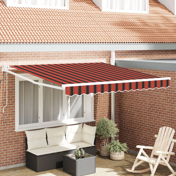 Marchiză retractabilă automată portocalie și maro 350x250 cm - WALTI WALTI