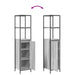 Set mobilier baie, 3 piese, gri sonoma, lemn prelucrat - WALTI WALTI