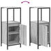 Set mobilier baie, 3 piese, gri sonoma, lemn prelucrat - WALTI WALTI