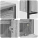 Set mobilier baie, 3 piese, gri sonoma, lemn prelucrat - WALTI WALTI