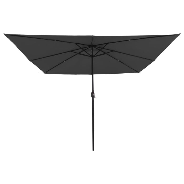 Umbrelă de grădină quadrată vidaXL cu LED-uri 295x245 cm antracit - WALTI WALTI