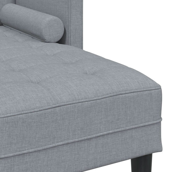 Canapea L-shaped 3 locuri vidaXL Gri deschis 160 cm din material textil - WALTI WALTI