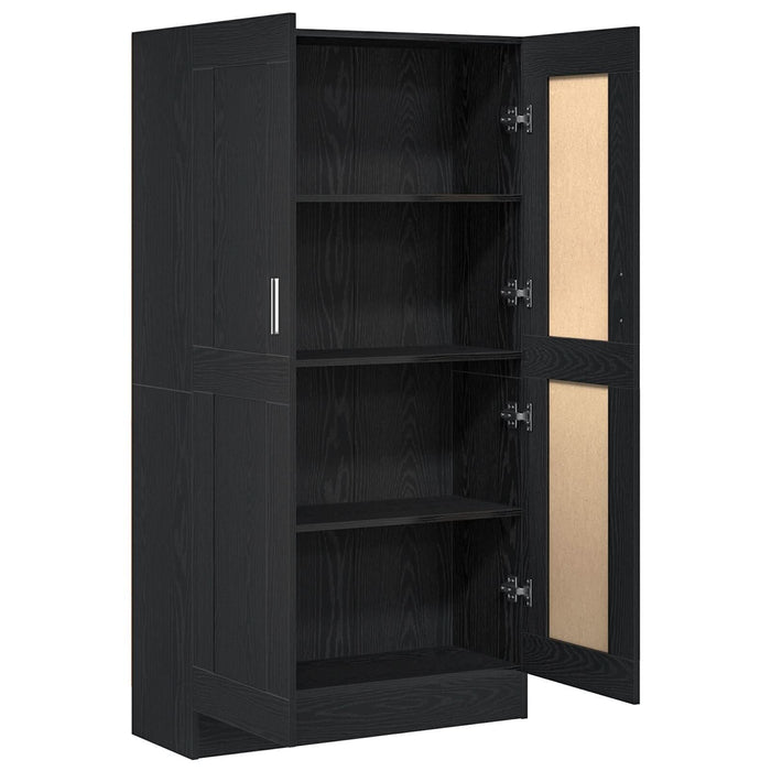 Set de biblioteci vidaXL 2 buc Negru Stejar 165x30,5x150 cm Lemn prelucrat - WALTI WALTI