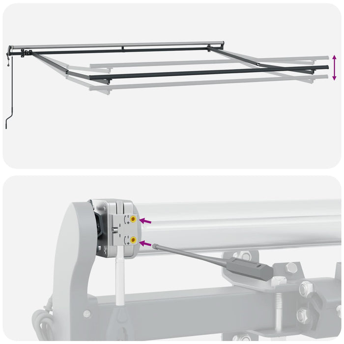Marchiză Retractabilă Automată Portocalie și Maronie 350x250 cm - WALTI WALTI