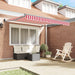 Markiză Retractabilă Automată Dungi Roșii și Albe 350x250 cm - WALTI WALTI