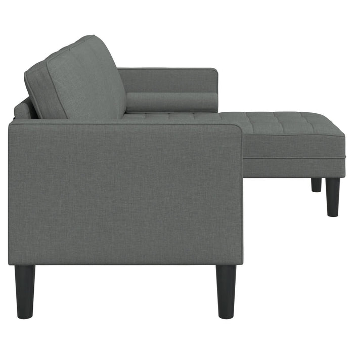 Canapea L-shaped pentru 3 persoane Gri închis 160 cm Fabricat - WALTI WALTI