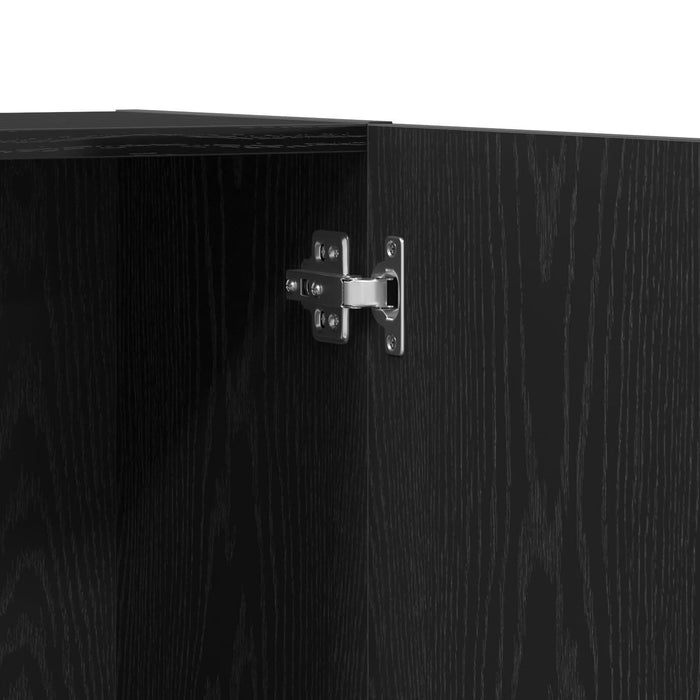 Credență birou vidaXL Negru Stejar 60x32x190 cm Lemn prelucrat - WALTI WALTI