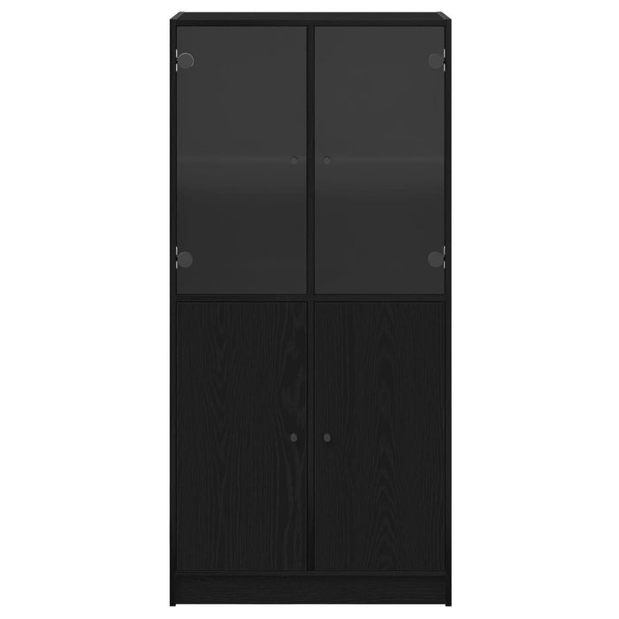 Dulap înalt cu uși, stejar negru, 68x37x142 cm, lemn prelucrat - WALTI WALTI