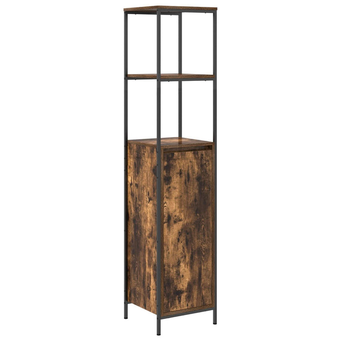 Set mobilier baie, 3 piese, stejar fumuriu, lemn prelucrat - WALTI WALTI