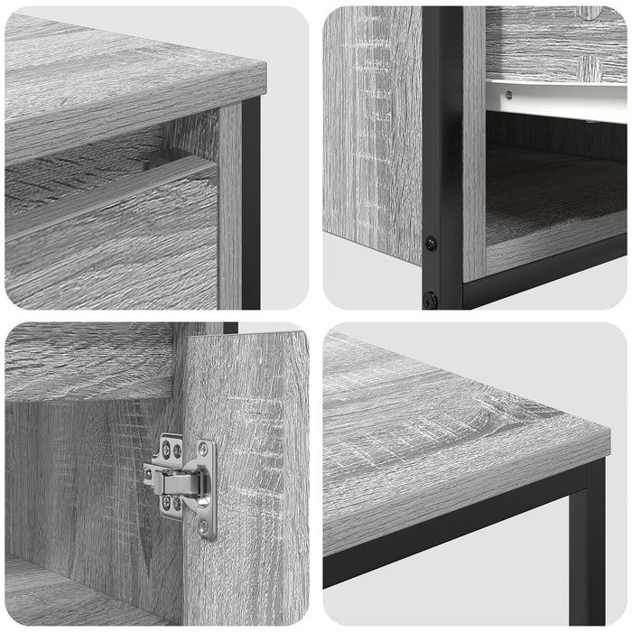 Set mobilier baie 3 piese lemn prelucrat gri sonoma - WALTI WALTI