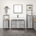 Set mobilier baie 3 piese lemn prelucrat gri sonoma - WALTI WALTI